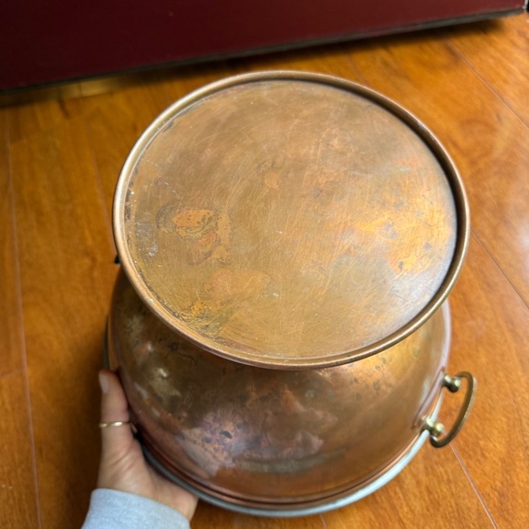 Mid Century Metal Korean Hot Pot Table Top Chafing Dish Handles Lid Butterflies. - Picture 11 of 13